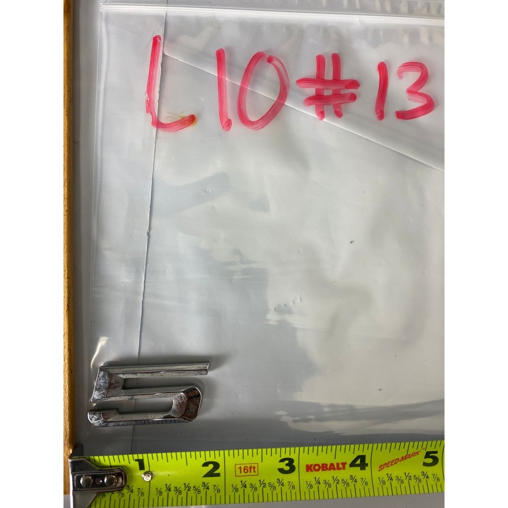 Chrome 5 Number Emblem Badge OEM